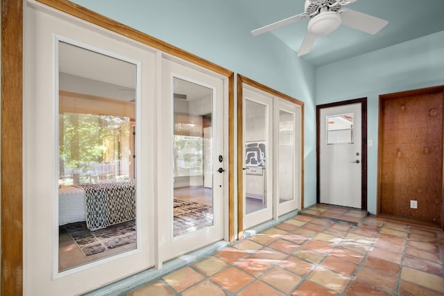 913 Taulbee Ln, Austin, TX 78757 - doorway to outside featuring a ceiling fan and french doors