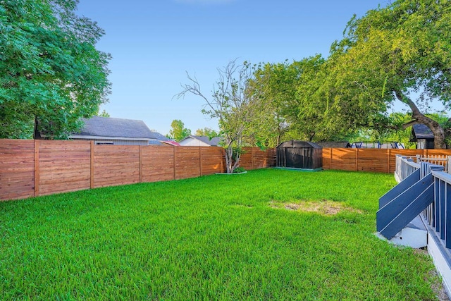 6102 Amber Pass, Austin, TX 78745 - view of fenced backyard