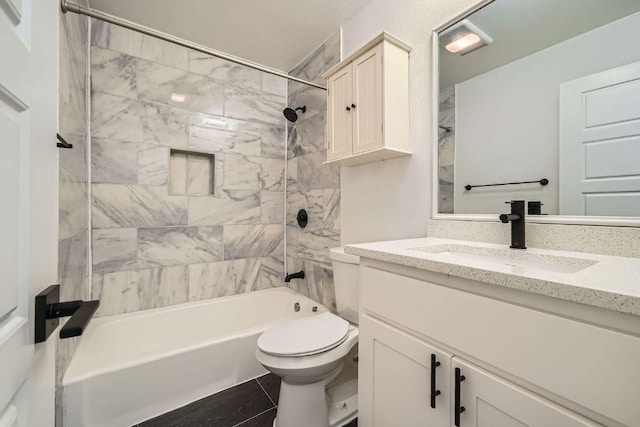 6102 Amber Pass, Austin, TX 78745 - bathroom with vanity and bathtub / shower combination