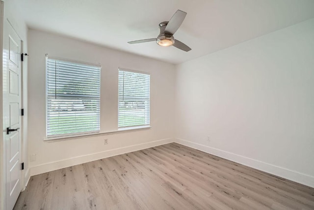 6102 Amber Pass, Austin, TX 78745 - spare room featuring light wood-style floors and ceiling fan