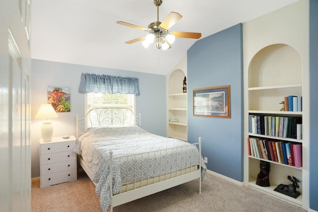 213 S Buffalo Pass, Georgetown, TX 78633 - carpeted bedroom with lofted ceiling and a ceiling fan