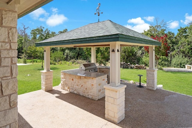 213 S Buffalo Pass, Georgetown, TX 78633 - view of patio / terrace with area for grilling and a gazebo