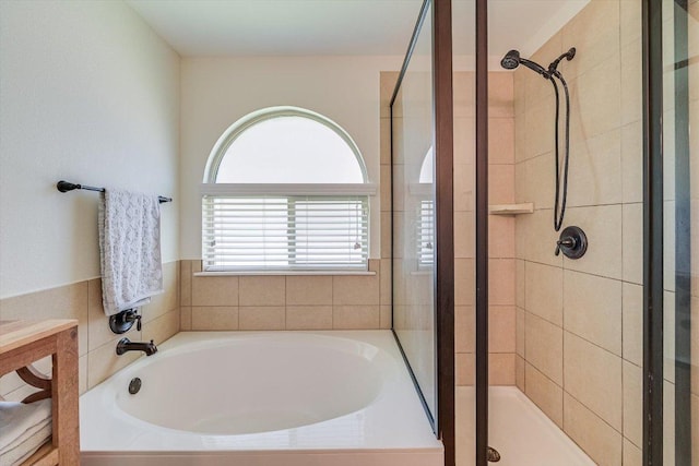 609 Joppa Rd, Leander, TX 78641 - bathroom featuring a shower stall and a bath