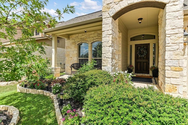 609 Joppa Rd, Leander, TX 78641 - doorway to property with stone siding