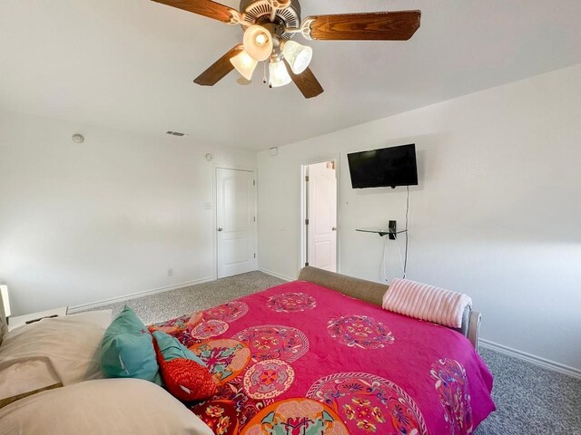 303 Rowdy Dr, Killeen, TX 76542 - bedroom featuring carpet flooring and ceiling fan