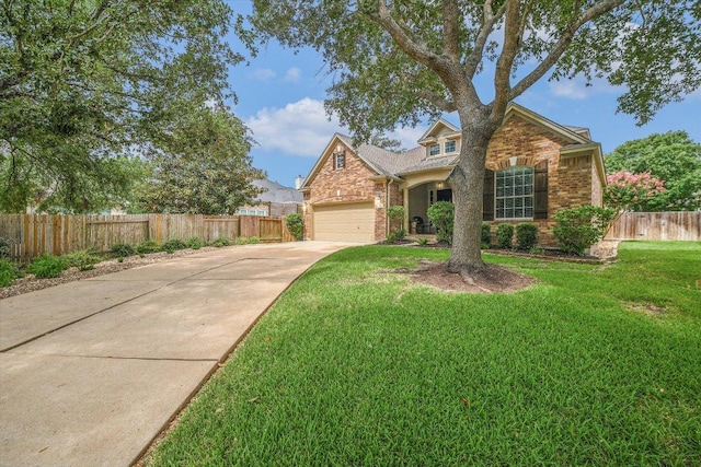 10320 Hansa Cv, Austin, TX 78739 - traditional home featuring brick siding, concrete driveway, and an attached garage