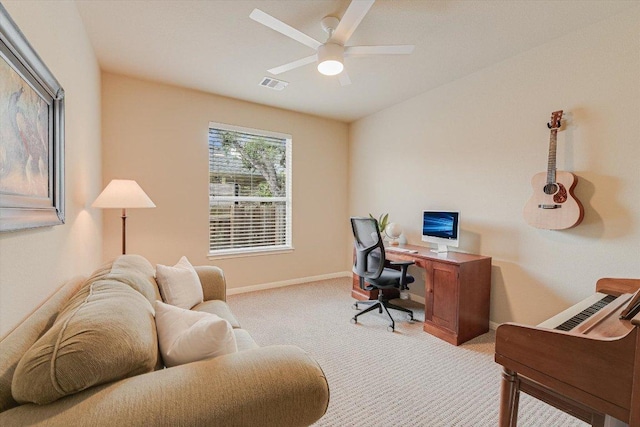 10320 Hansa Cv, Austin, TX 78739 - office with light colored carpet and a ceiling fan