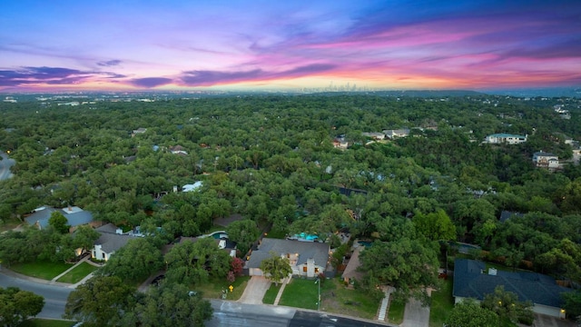 4405 Greystone Dr, Austin, TX 78731 - aerial view at dusk of a forest view