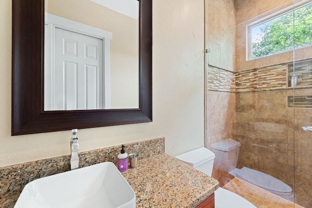 2800 Waymaker Way Unit 63, Austin, TX 78746 - bathroom with a stall shower and vanity