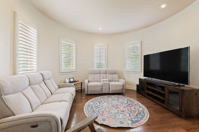 2800 Waymaker Way Unit 63, Austin, TX 78746 - living room with wood finished floors and recessed lighting