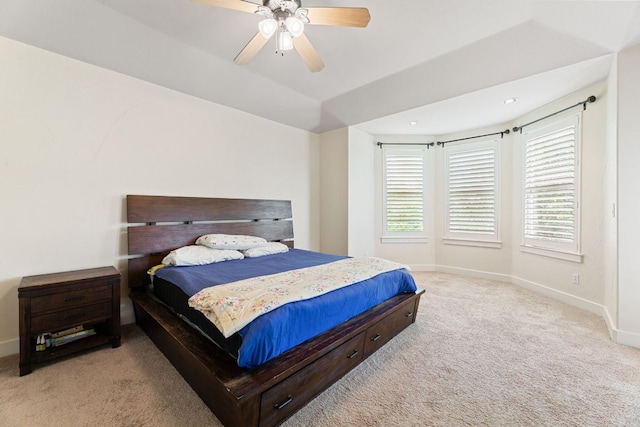 2800 Waymaker Way Unit 63, Austin, TX 78746 - bedroom with carpet, a ceiling fan, and recessed lighting
