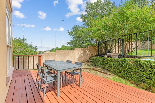 2800 Waymaker Way Unit 63, Austin, TX 78746 - wooden deck with outdoor dining space