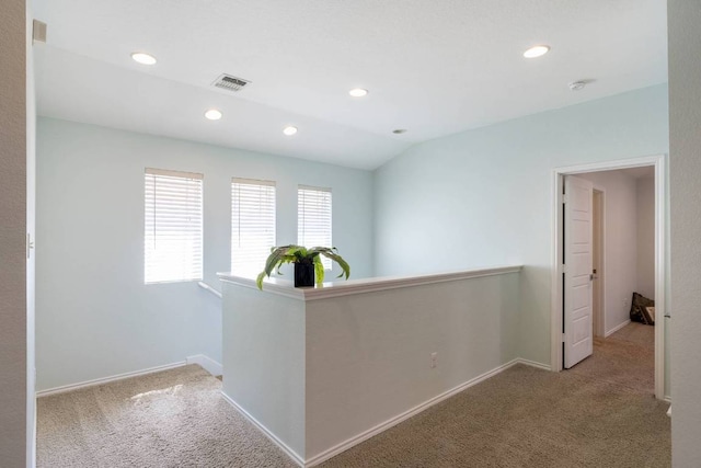 404 Buttercup Creek Blvd Unit 19, Cedar Park, TX 78613 - hall with an upstairs landing, carpet flooring, and recessed lighting