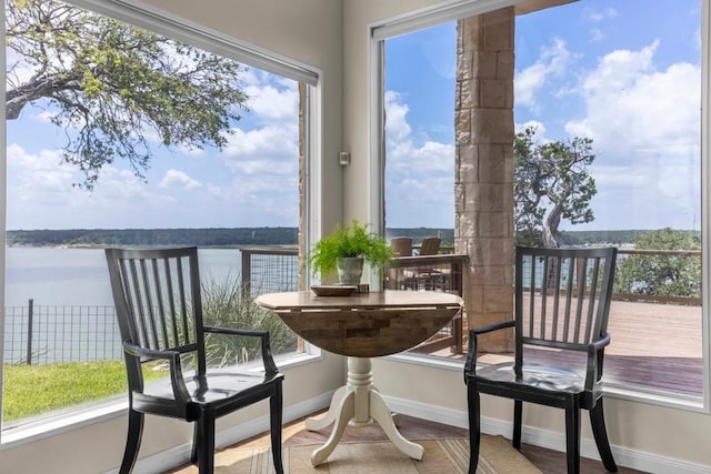 4910 Owen Ln, Temple, TX 76502 - sunroom / solarium with a water view