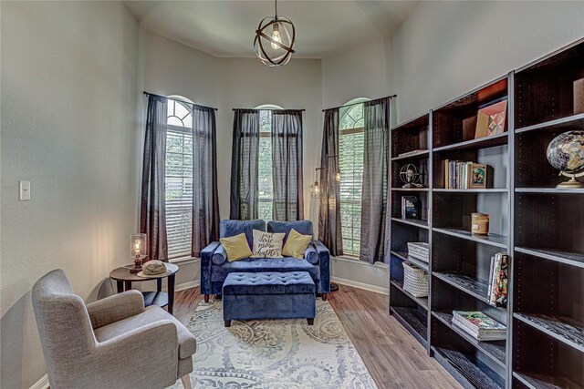 2712 Kickapoo Cavern Dr, Pflugerville, TX 78660 - sitting room featuring wood finished floors