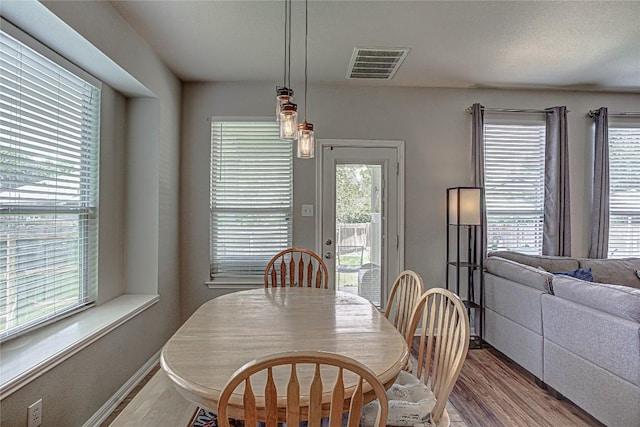 2712 Kickapoo Cavern Dr, Pflugerville, TX 78660 - dining area featuring wood finished floors