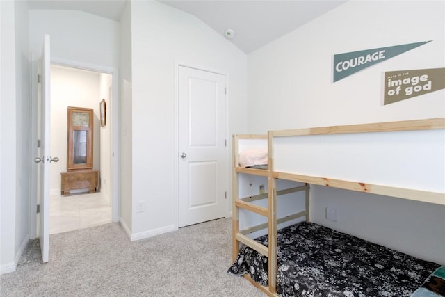 114 Creek Hollow Dr, Hutto, TX 78634 - bedroom featuring carpet and vaulted ceiling
