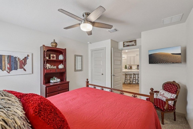 111 Krause Springs Dr, Hutto, TX 78634 - carpeted bedroom featuring a ceiling fan