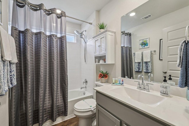 111 Krause Springs Dr, Hutto, TX 78634 - bathroom with vanity and shower / bathtub combination with curtain