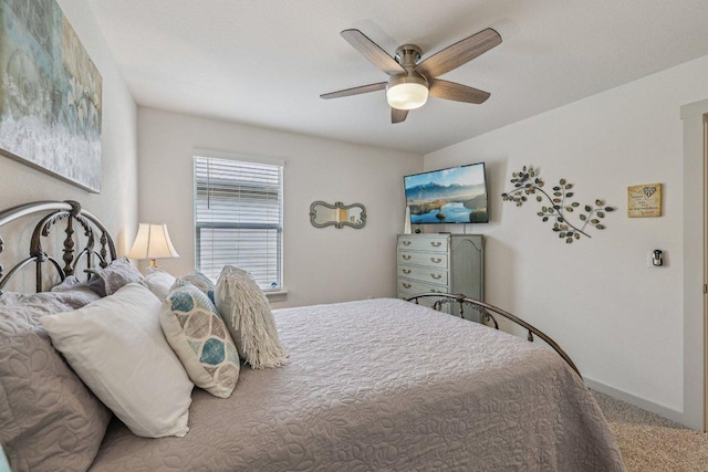 111 Krause Springs Dr, Hutto, TX 78634 - carpeted bedroom featuring ceiling fan and baseboards