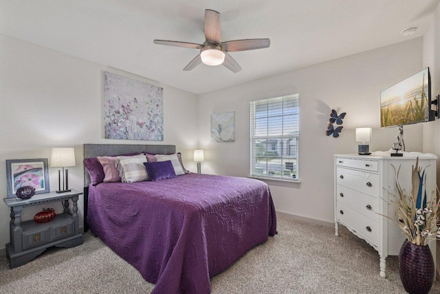 111 Krause Springs Dr, Hutto, TX 78634 - bedroom featuring light colored carpet and a ceiling fan