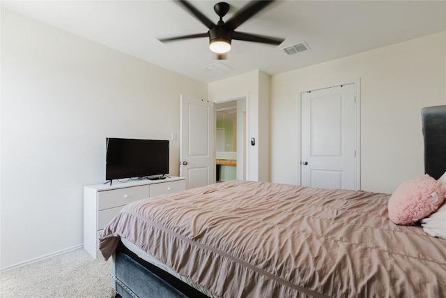 504 N Thunderstorm Ave, Lockhart, TX 78644 - bedroom featuring carpet and a ceiling fan