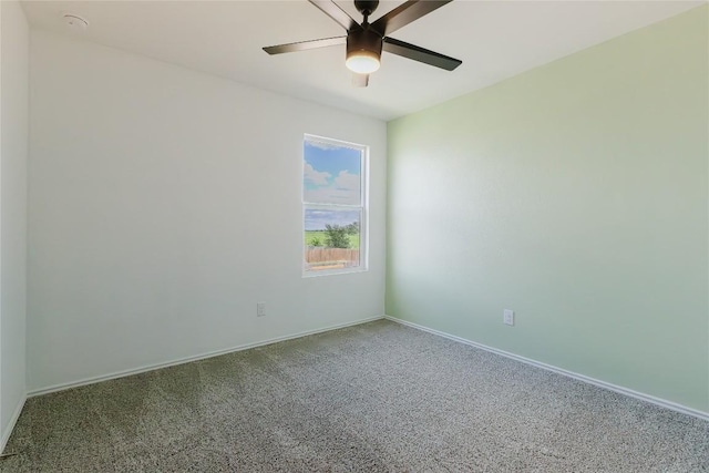 504 N Thunderstorm Ave, Lockhart, TX 78644 - unfurnished room with carpet floors and a ceiling fan
