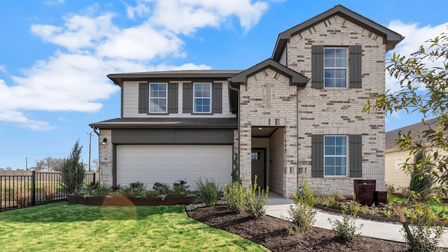 20329 Rosen Way, Manor, TX 78653 - traditional home featuring a garage, stone siding, and brick siding