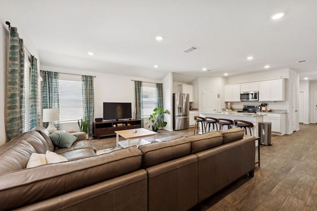 1004 Norway, Seguin, TX 78155 - living room with recessed lighting and wood finished floors