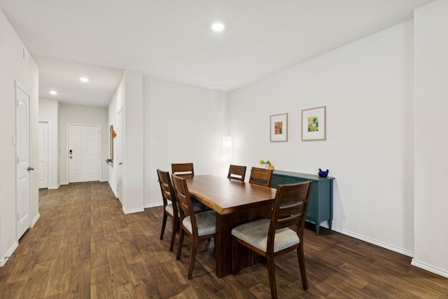 1004 Norway, Seguin, TX 78155 - dining area featuring dark wood finished floors and recessed lighting