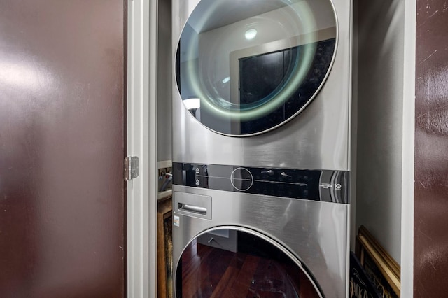 1320 Robert Browning St Unit 208, Austin, TX 78723 - laundry area featuring stacked washer / dryer
