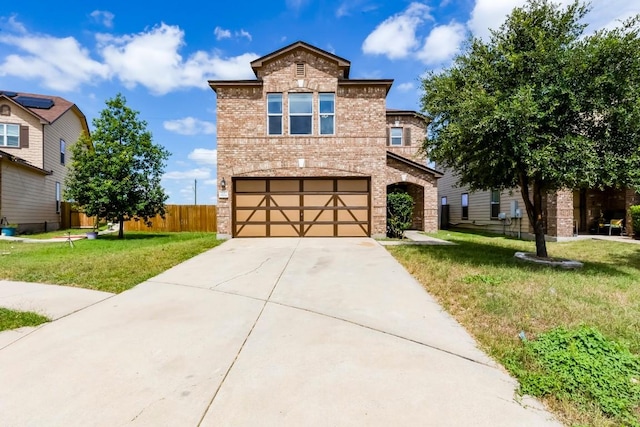 9104 Single Bend Trl, Temple, TX 76502 - view of front of property featuring brick siding, an attached garage, driveway, and stone siding