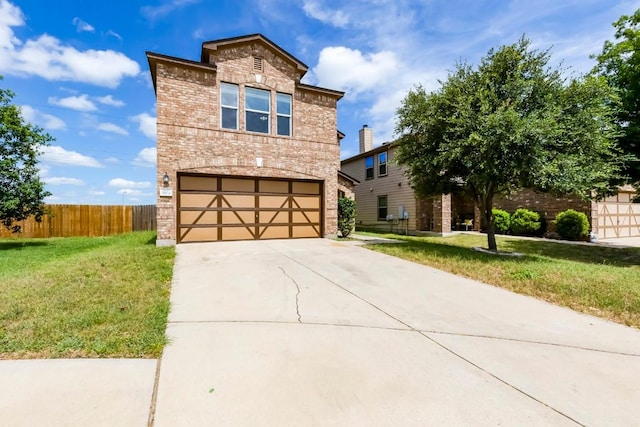 9104 Single Bend Trl, Temple, TX 76502 - view of front of property featuring brick siding, an attached garage, concrete driveway, and stone siding