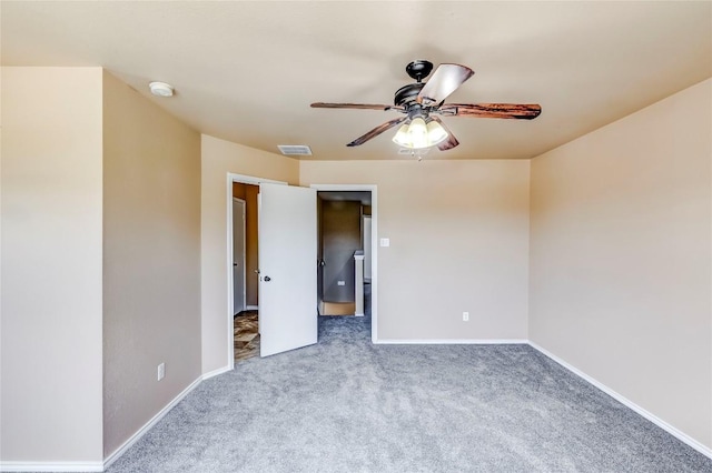 9104 Single Bend Trl, Temple, TX 76502 - spare room with ceiling fan, a smoke detector, and carpet flooring