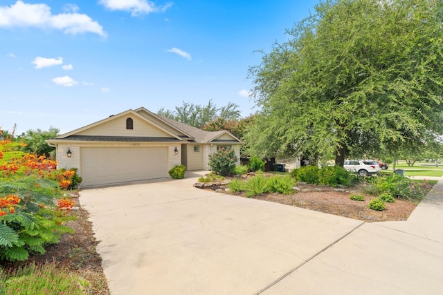 1403 Adam Ave, Burnet, TX 78611 - ranch-style home with concrete driveway and an attached garage