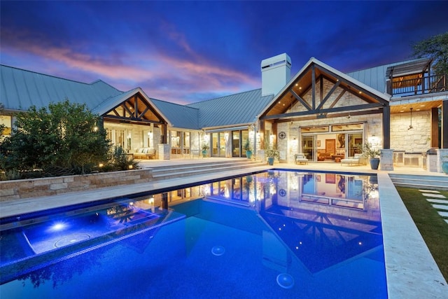 601 Crystal Creek Dr, Austin, TX 78746 - swimming pool with a patio area