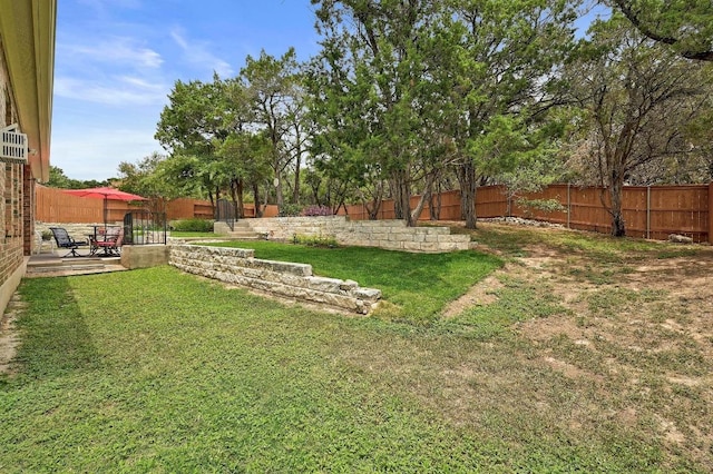 250 Lexington Dr, Austin, TX 78737 - fenced backyard with a patio area