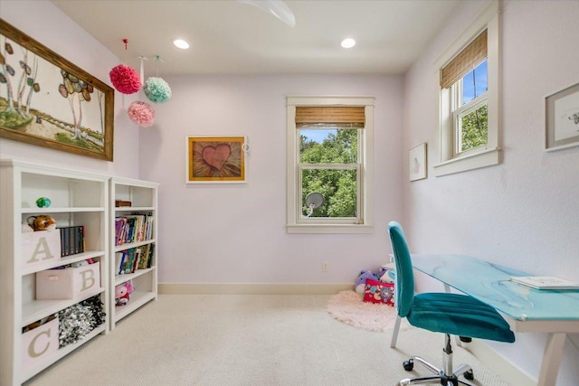 2707 La Mesa Dr, Austin, TX 78704 - unfurnished office with carpet flooring and recessed lighting