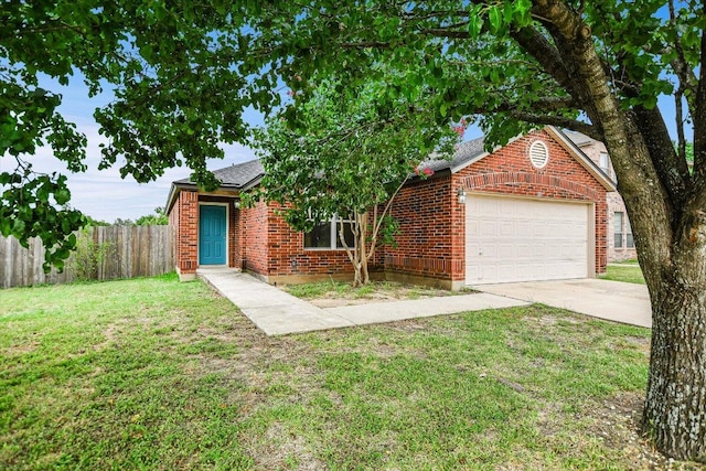 210 Deercreek Ln, Leander, TX 78641 - view of front facade with a garage, concrete driveway, and brick siding