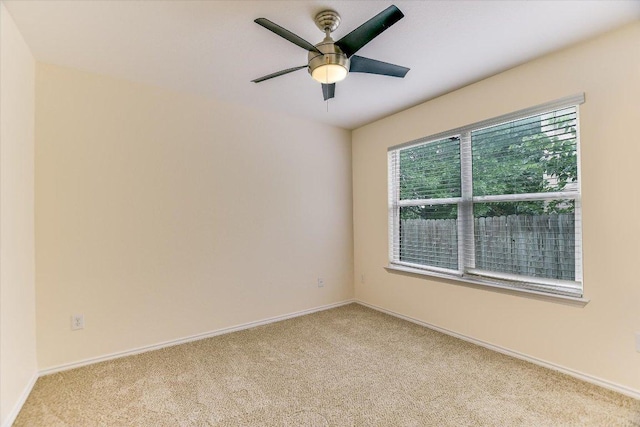 210 Deercreek Ln, Leander, TX 78641 - spare room with light carpet and ceiling fan