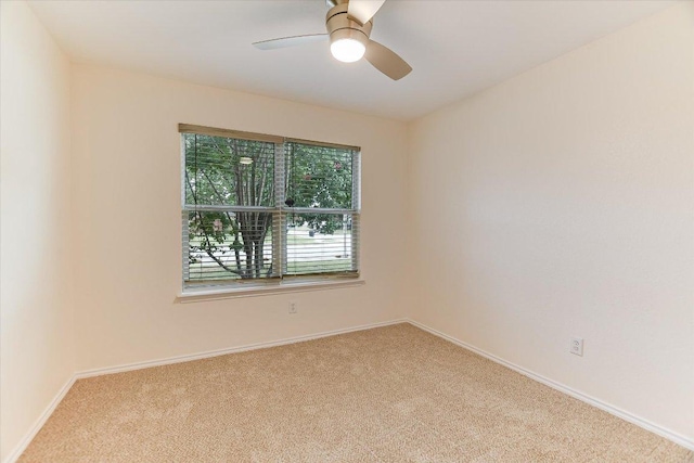 210 Deercreek Ln, Leander, TX 78641 - carpeted spare room featuring baseboards and a ceiling fan