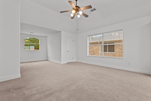 5724 Brittlyns Ct, Austin, TX 78730 - spare room with light colored carpet and ceiling fan