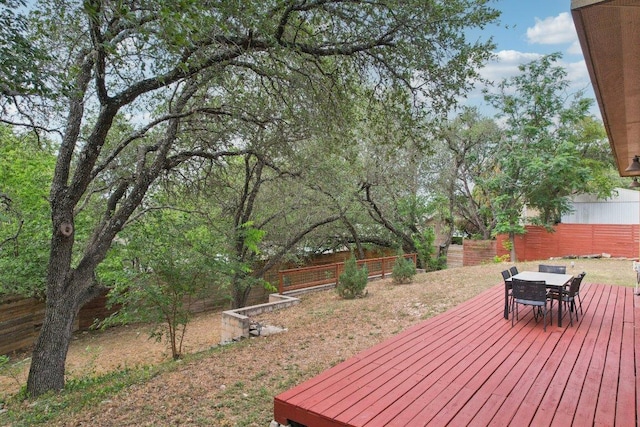 14613 Branding Iron Pass, Austin, TX 78734 - deck featuring a fenced backyard and outdoor dining area