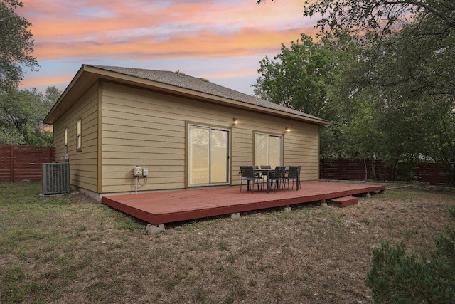 14613 Branding Iron Pass, Austin, TX 78734 - rear view of property with a deck and outdoor dining area