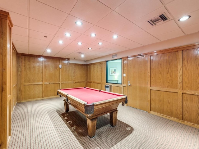 40 N Interstate 35 Unit 2D1, Austin, TX 78701 - recreation room featuring recessed lighting, billiards table, and light colored carpet