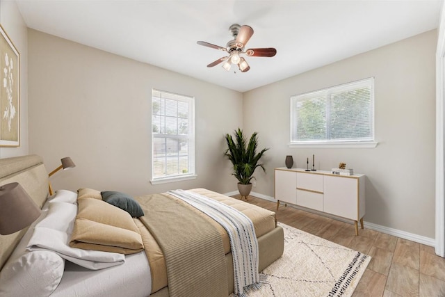 508 Buffalo Pass, Round Rock, TX 78681 - bedroom featuring light wood-style flooring and a ceiling fan