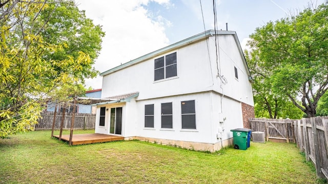 8086 Thaxton Rd, Austin, TX 78747 - back of house featuring a deck, a fenced backyard, and a pergola