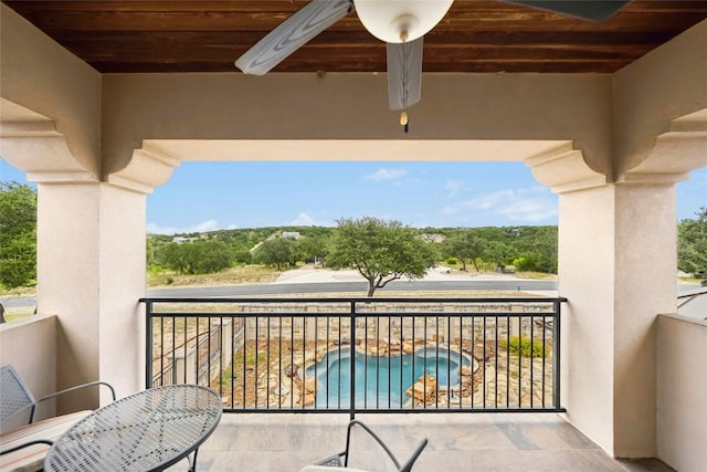 1073 Las Brisas Dr, Canyon Lake, TX 78133 - balcony with view of pool