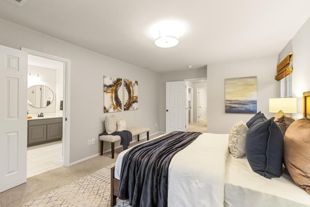 2716 Cradlerock Ter, Austin, TX 78748 - bedroom with light colored carpet and ensuite bathroom