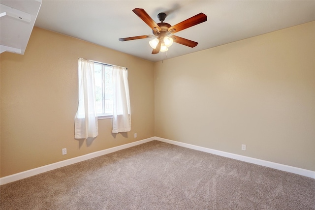 136 Holmstrom St, Hutto, TX 78634 - empty room with carpet floors and a ceiling fan